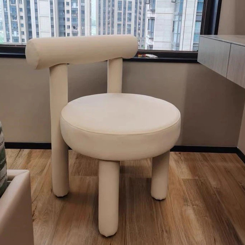 Silla de comedor y sala de estar moderna y cómoda de terciopelo con forma en u estilo nórdico