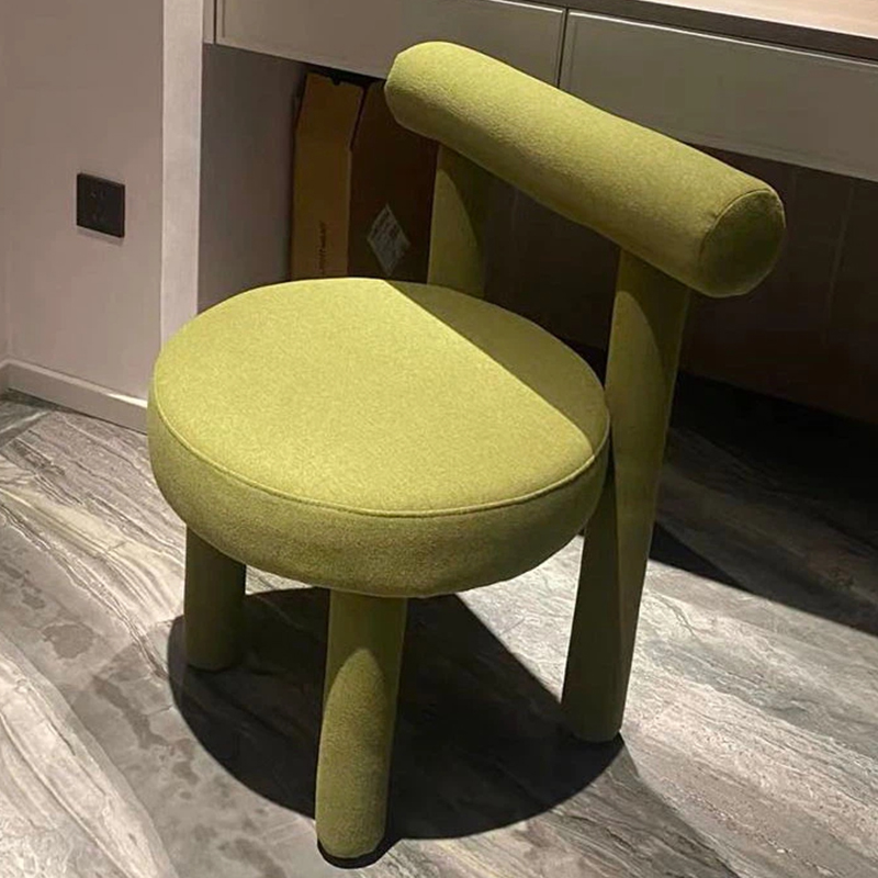 Silla de comedor y sala de estar moderna y cómoda de terciopelo con forma en u estilo nórdico