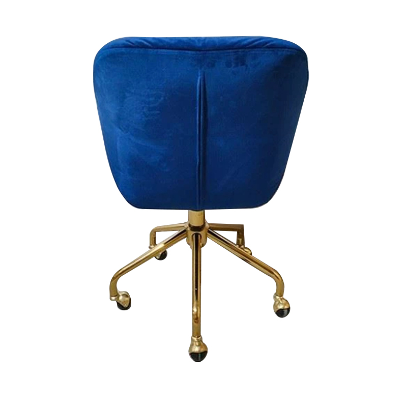 Sillón ejecutivo de terciopelo azul para sala de estar, silla de ocio